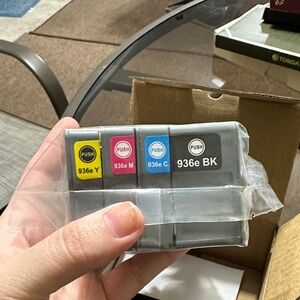 Set of 4 Ink Cartridges - Yellow, Magenta, Cyan, Black